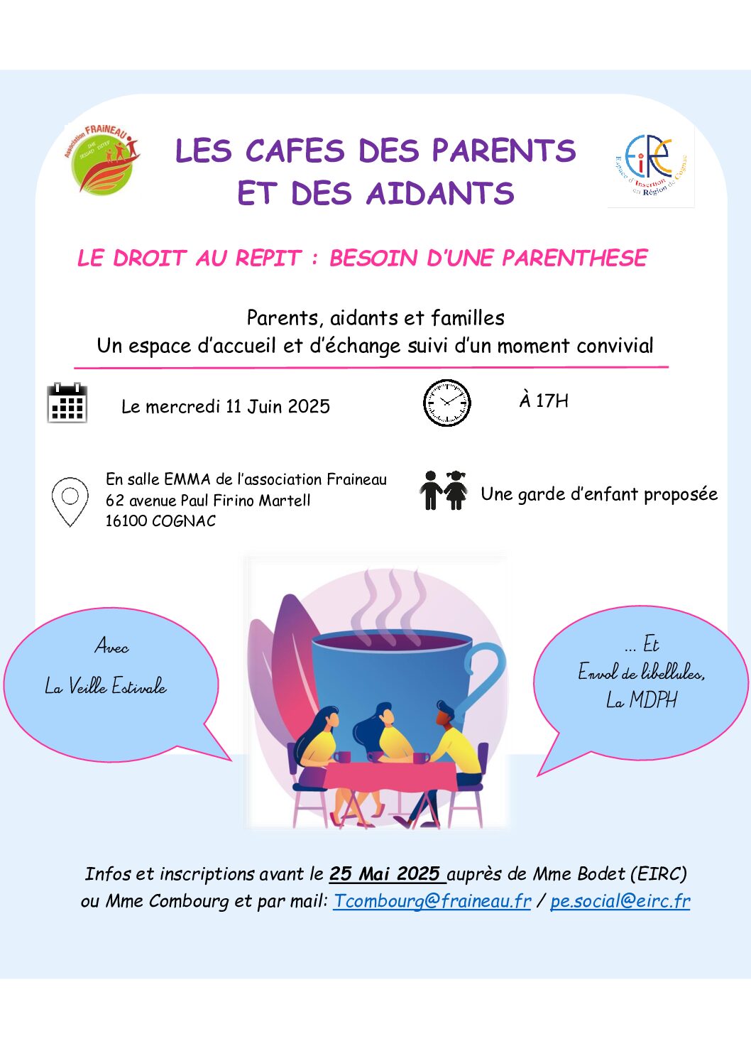 Les cafes des parents et des aidants
