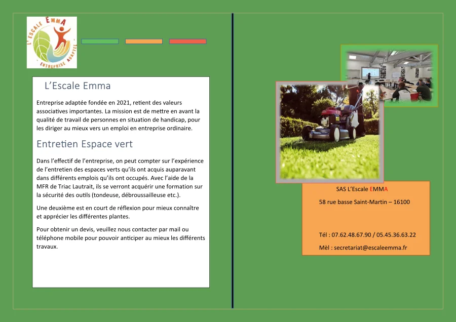 Plaquette espaces verts